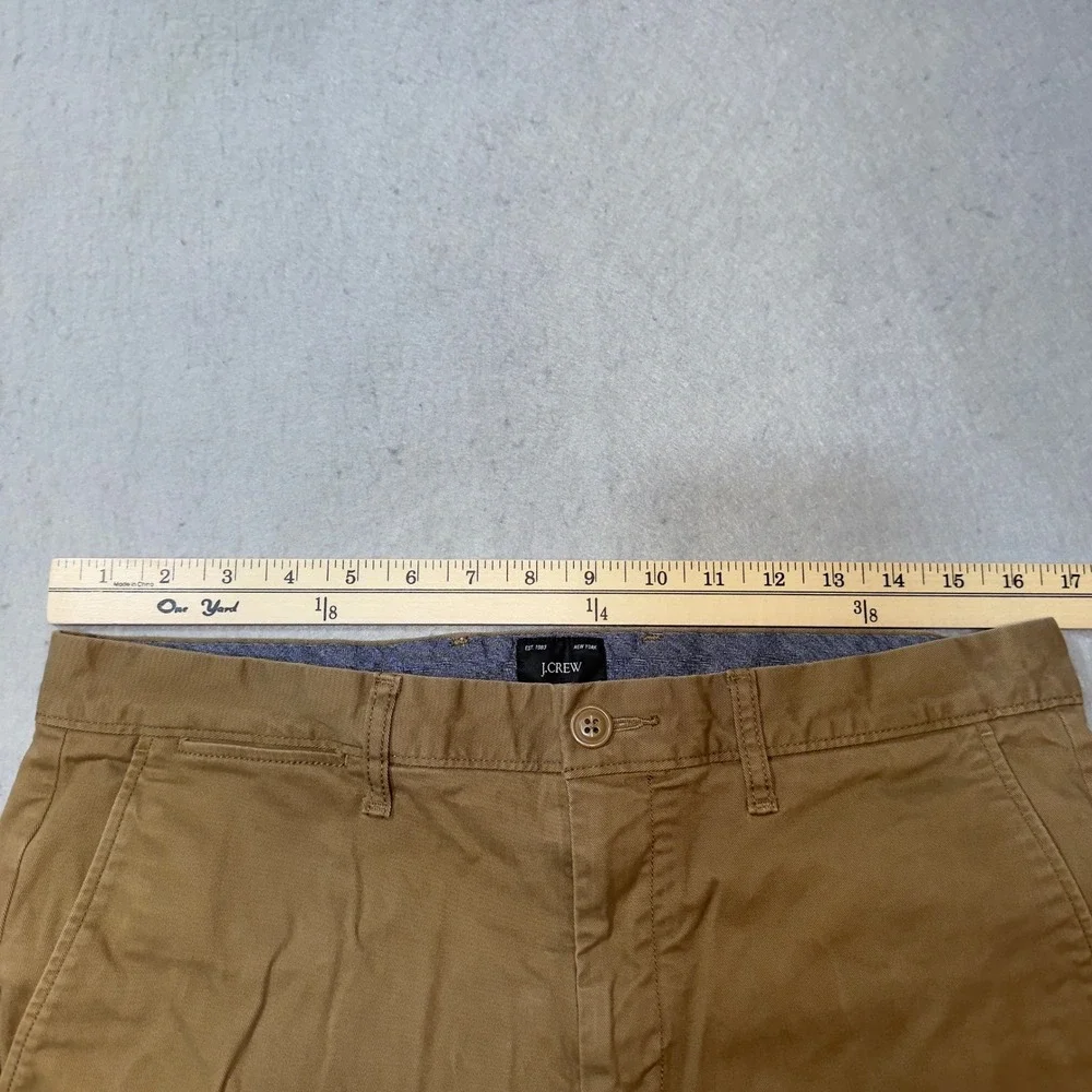 J.Crew 770 Straight Fit Chino Pants Mens 32x34 Khaki Tan Cotton‎ Twill Stretch